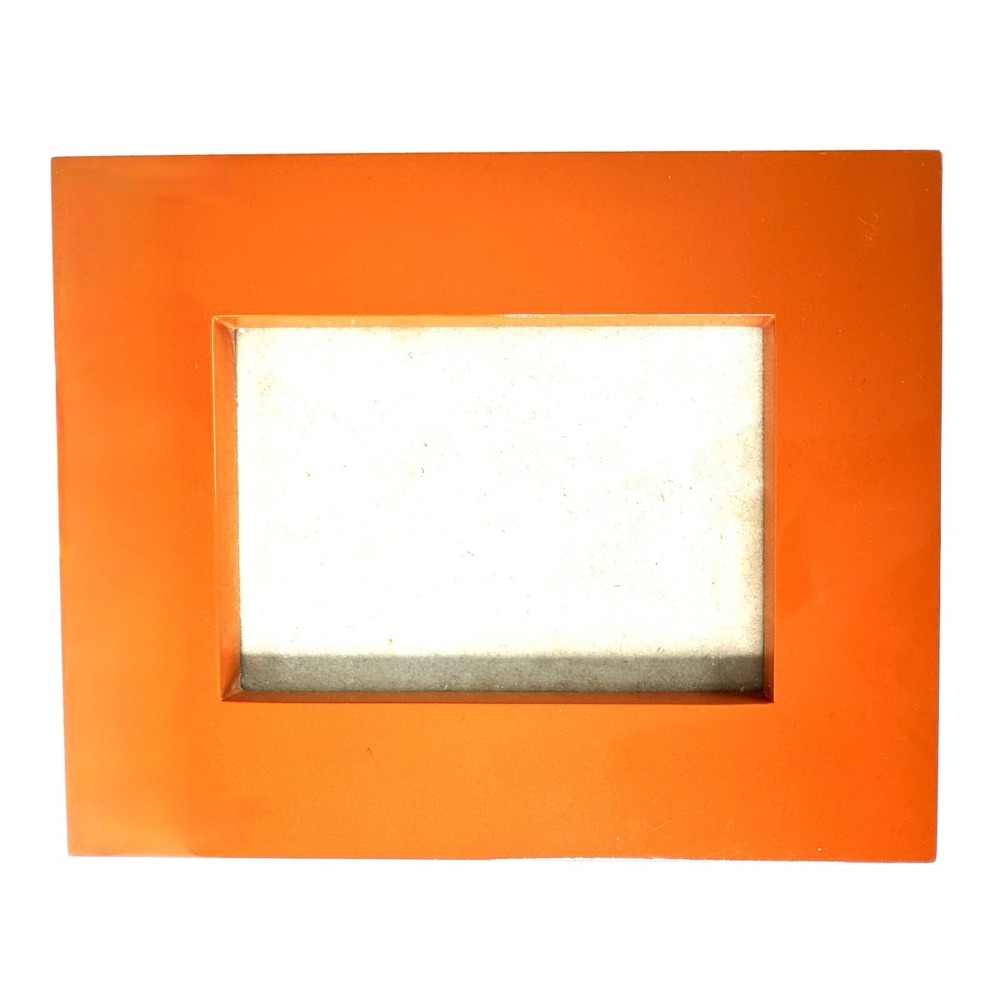Orange Glossy Picture Frame Rectangular Modern Home Decor 11" x 8"